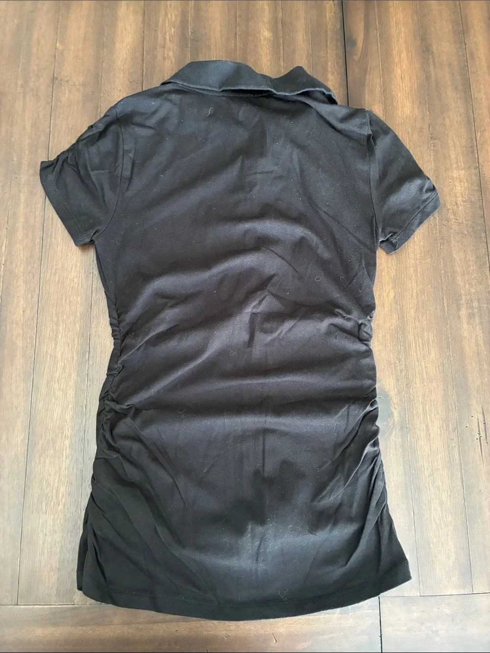 Michael Kors Black Polo Zip-Front Top
